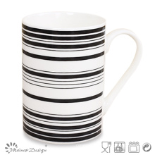 Tasse de rayure noire en céramique de nouveau design